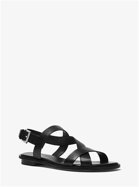 michael kors mackay leather sandal|Michael Kors leather sandals.